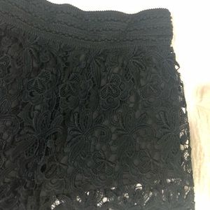 Black lace shorts